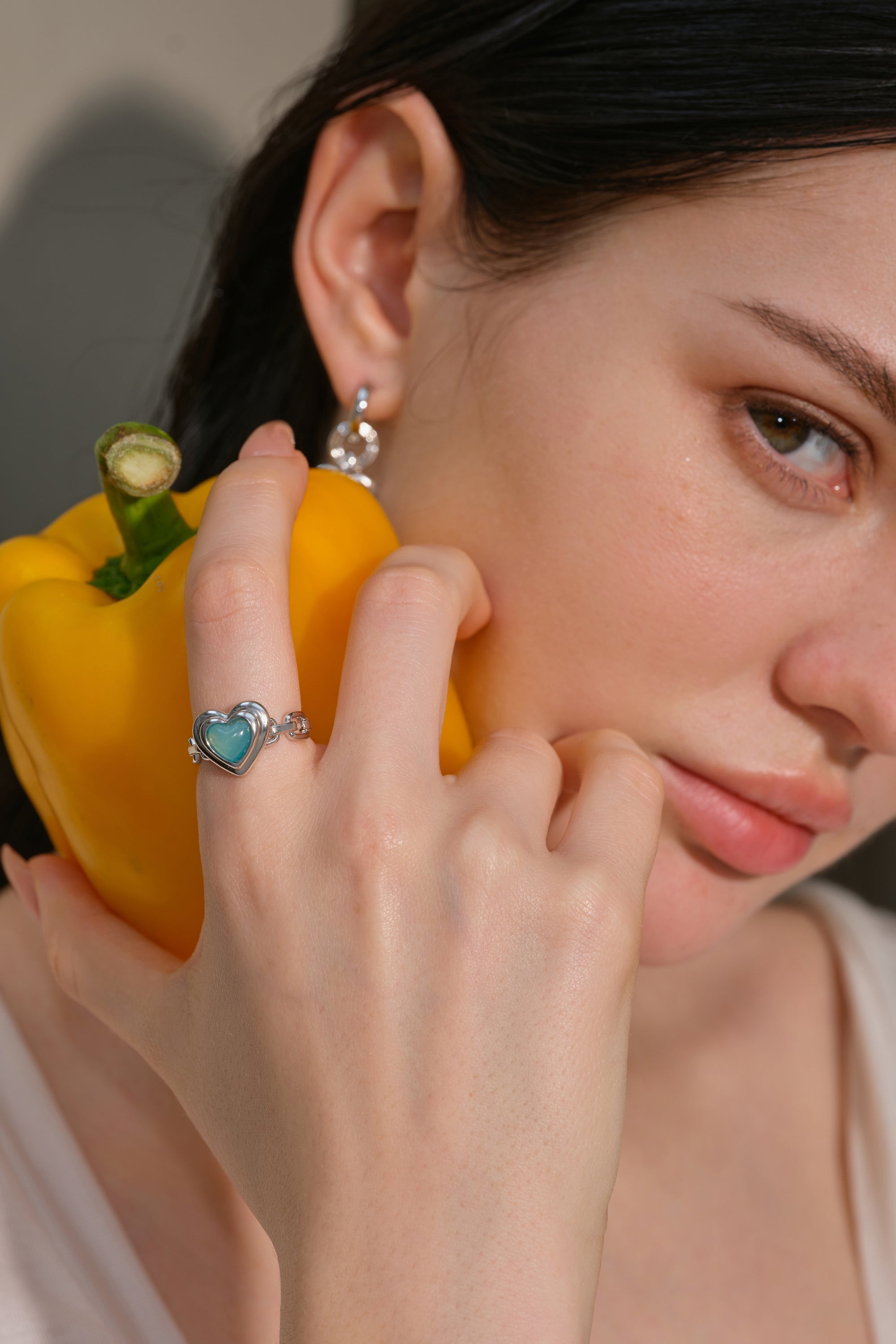 Amazonite Hear Ring