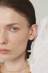 Gold BooneeAlus Round Cut Zircon Studs Jewelry