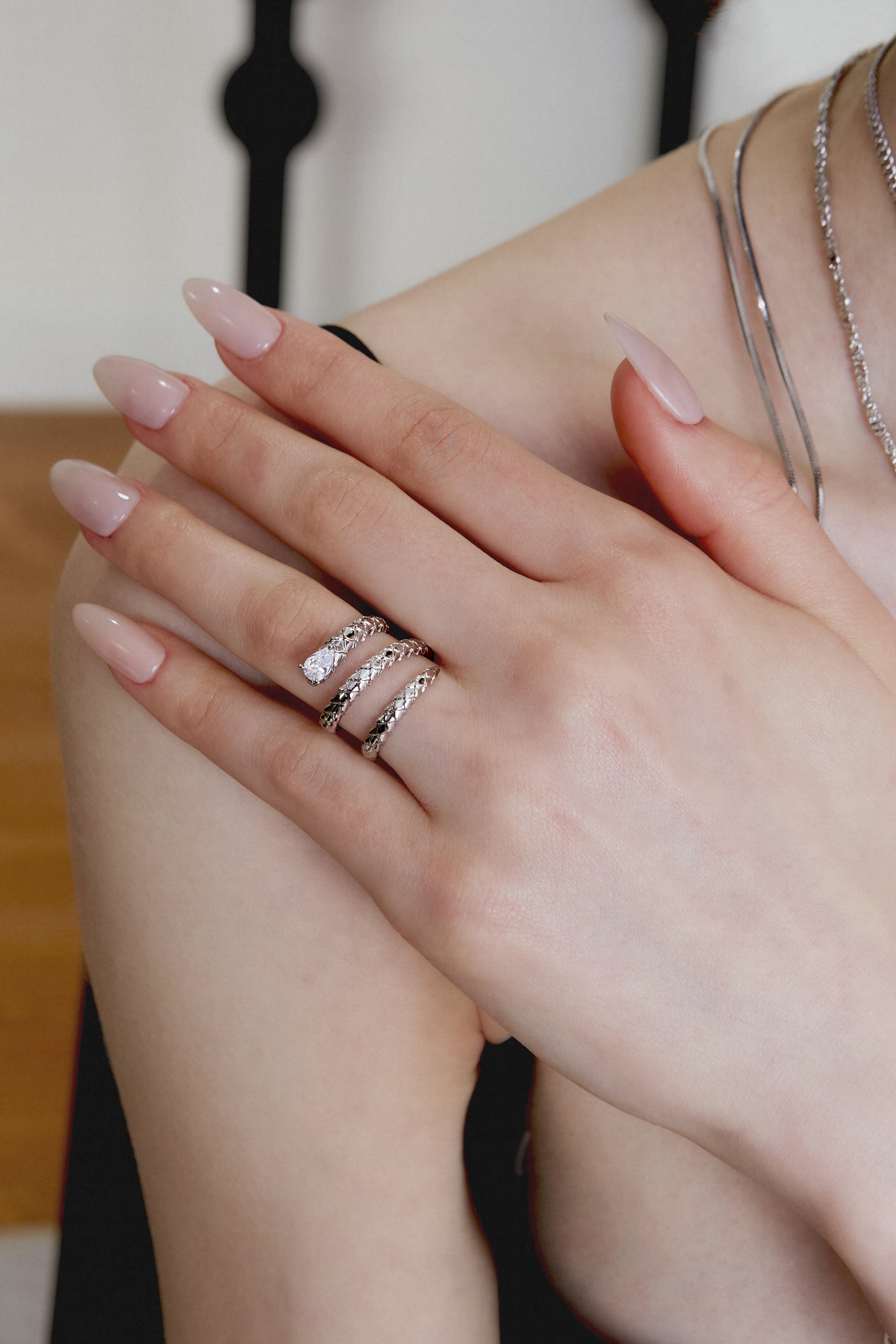 SIlver BooneeAlus Rippling Lattice Ring Jewelry