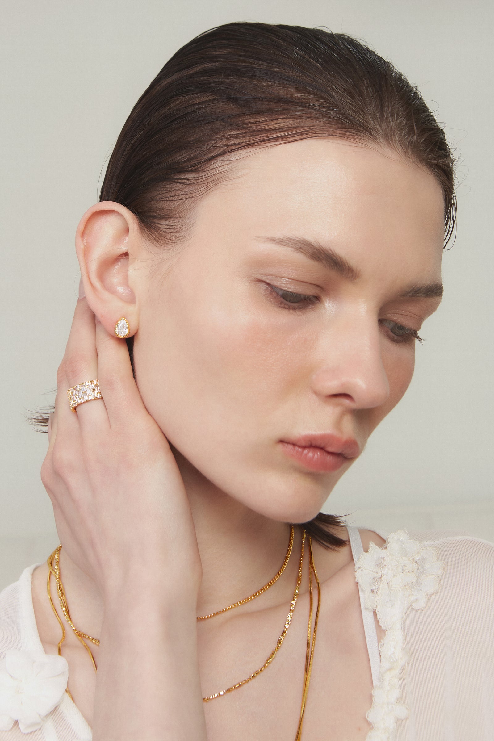 Pear Cut Zircon Studs