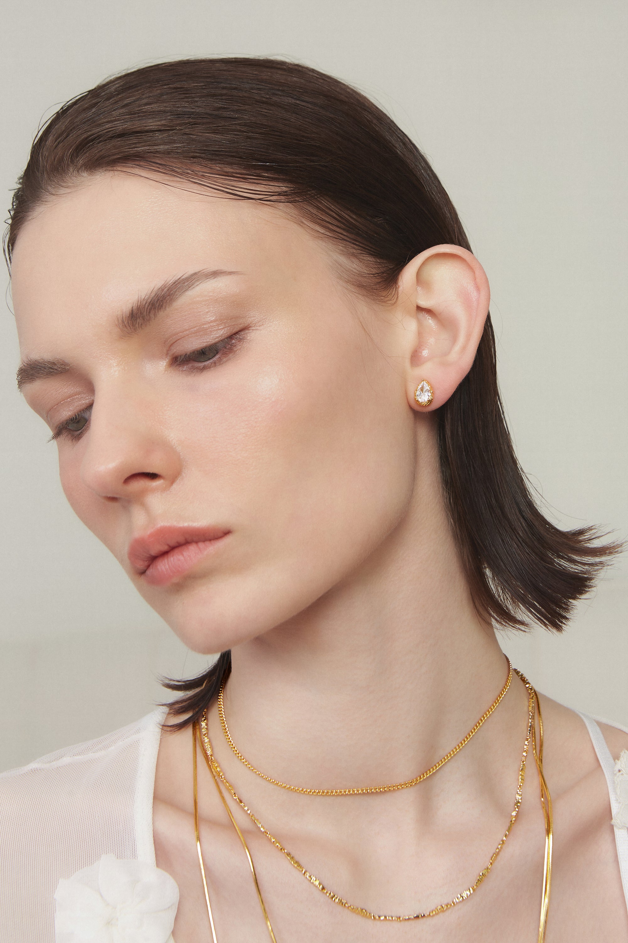 Pear Cut Zircon Studs