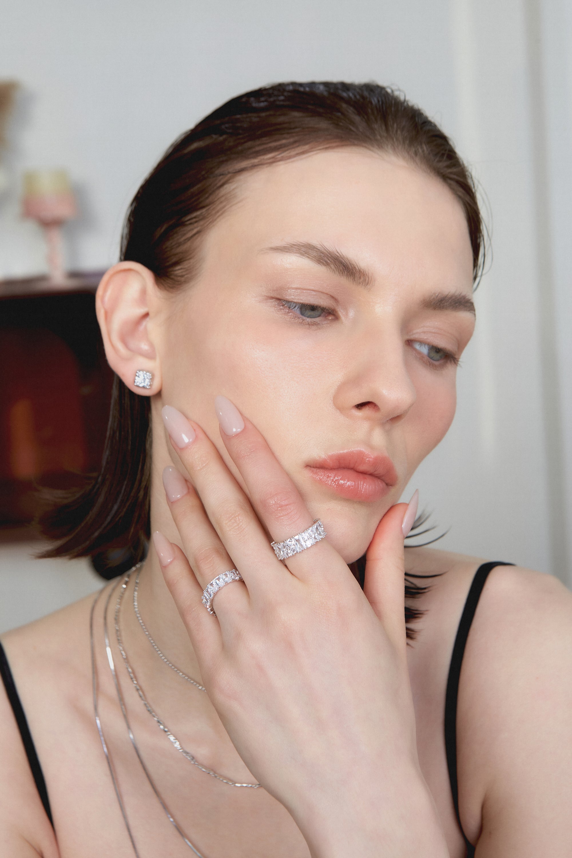 Silver BooneeAlus Pavé Zircon Serpent Ring Jewelry