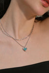 Amazonite Heart Chain Necklace