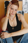 Carved Shell Cross Necklace