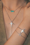 Silver/Lumen Cross Bracelet – 4 Styles / Set Available - booneealus