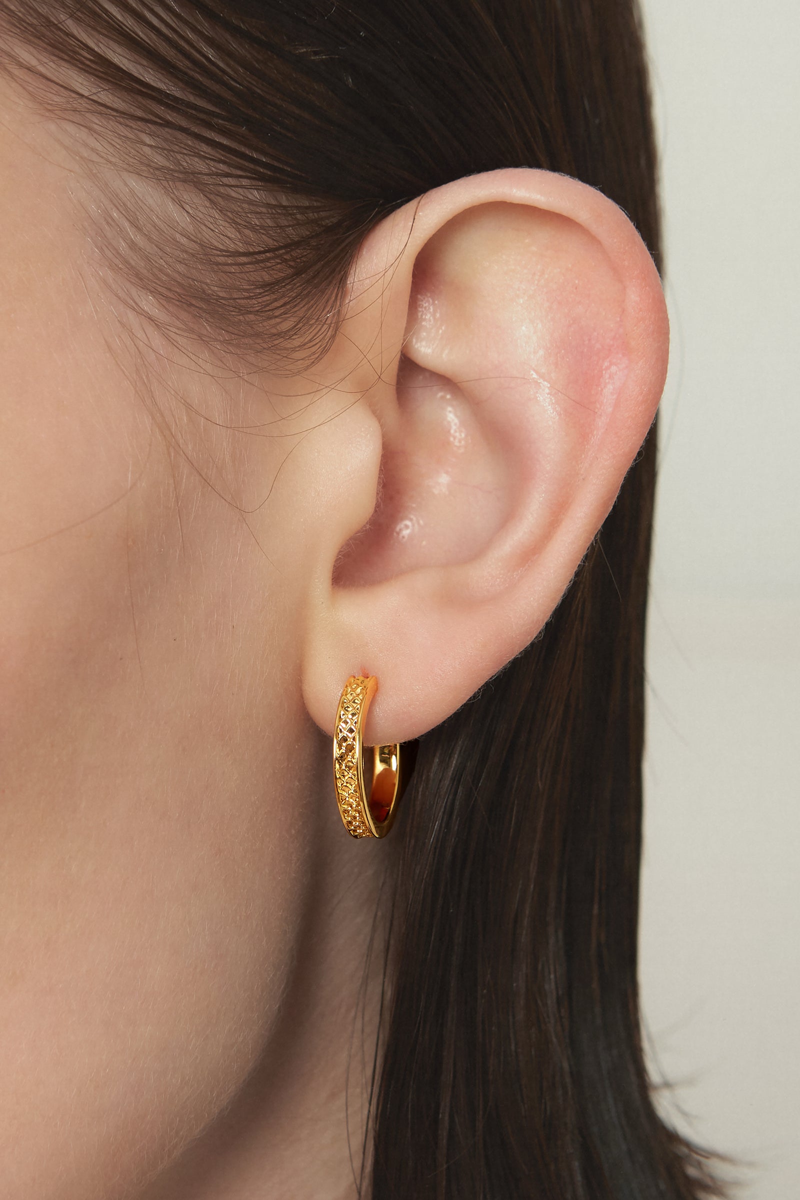 Gold BooneeAlus Serpentine Textured Earrings Jewelry