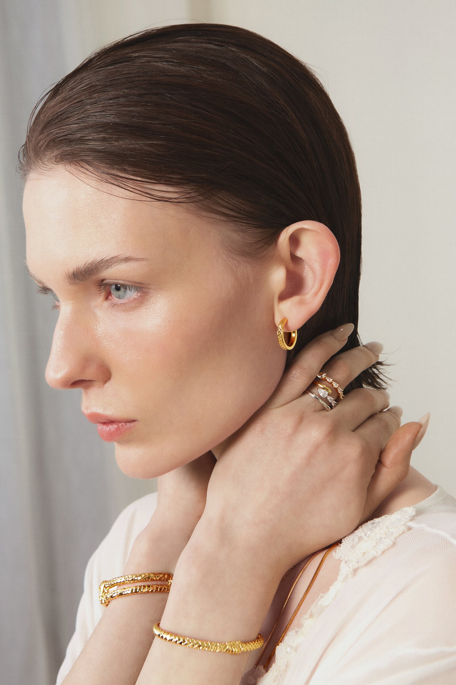 Gold BooneeAlus Serpentine Textured Jewelry
