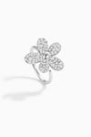Starry Zircon Flower Ring