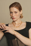 Vintage Shell Cross Drop Earrings