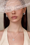 Shimmer Zircon Floral Earrings