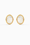 Carved Shell Cross Studs