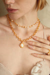 Alternating Pearl Zircon Necklace