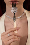 Shimmer Zircon Flower Ring