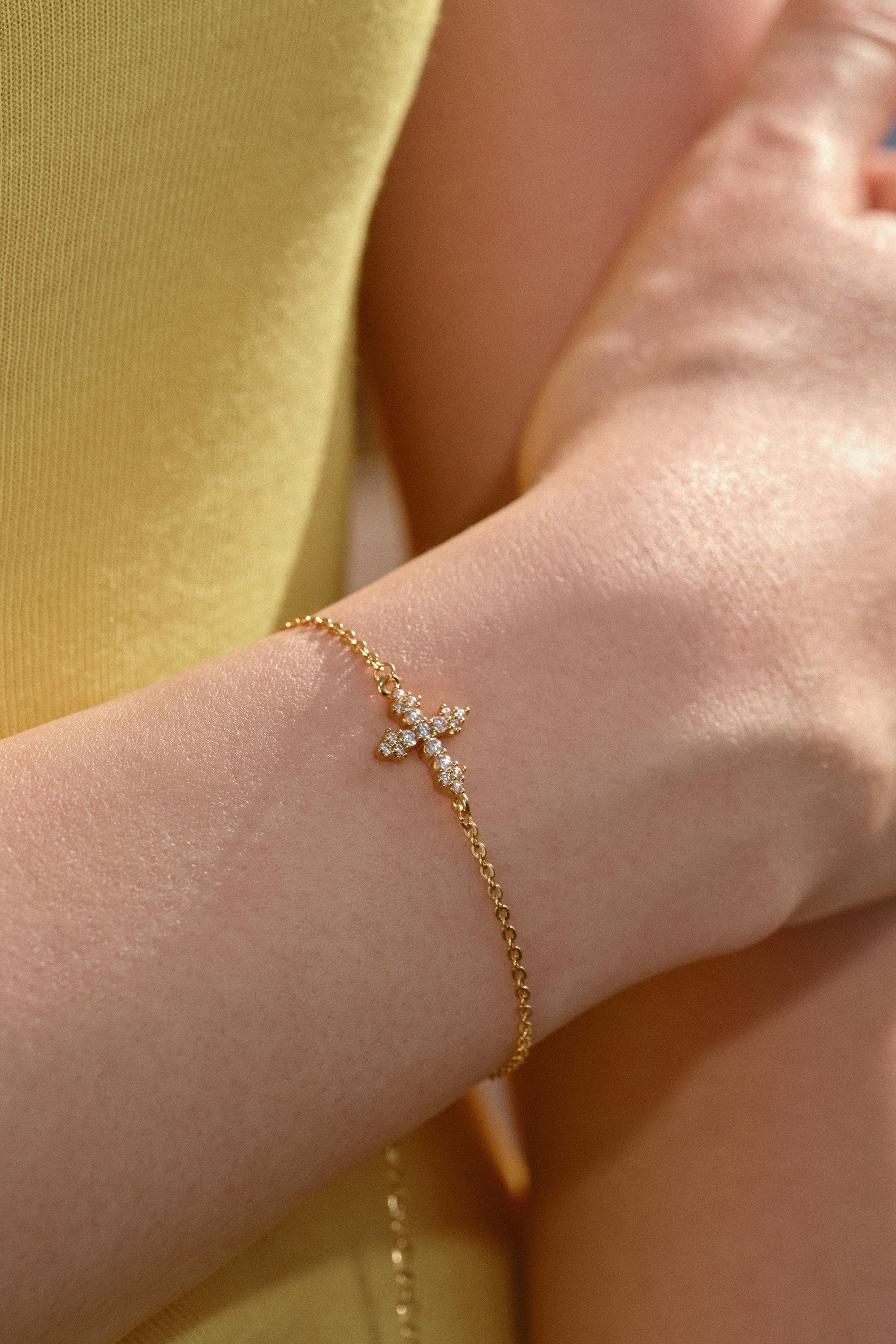 Gold/Lumen Cross Bracelet – 4 Styles / Set Available - booneealus