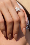 Shimmer Zircon Flower Ring