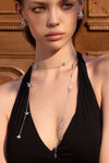 Staggered Tiny Flower Long Necklace