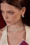 Shell Pearl Flower Convertible Earrings