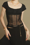Pearl Cross Belly Chain