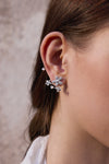 Zircon Floral Branch Two-Wear Earrings