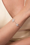 Multi Flower Scattered Zircon Bracelet