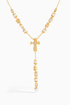 Pearl Cross Y-Necklace