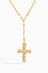 Vintage Zircon Cross Pendant