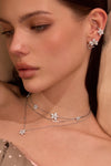 Sparse Floral Dual Layer Necklace