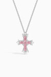 Azure Zircon Cross Necklace
