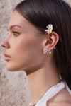 Zircon Floral Branch Two-Wear Earrings