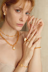 Pearl Zircon Cross Bracelet