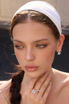 Zircon Dewdrop Flower Dual-wear Earrings