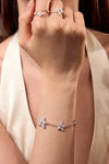 Multi Flower Scattered Zircon Bracelet