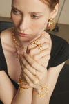 Vintage Shell Cross Drop Ring