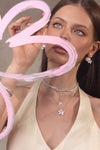 Paved Zircon Floral Necklace