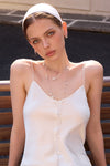 Staggered Tiny Flower Long Necklace