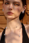 Paved Floral Dual-Wear Earrings