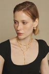 Pearl Pavé Cross Earrings