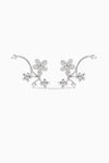 Zircon Floral Branch Two-Wear Earrings