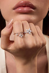 Blooming Zircon Stack Ring