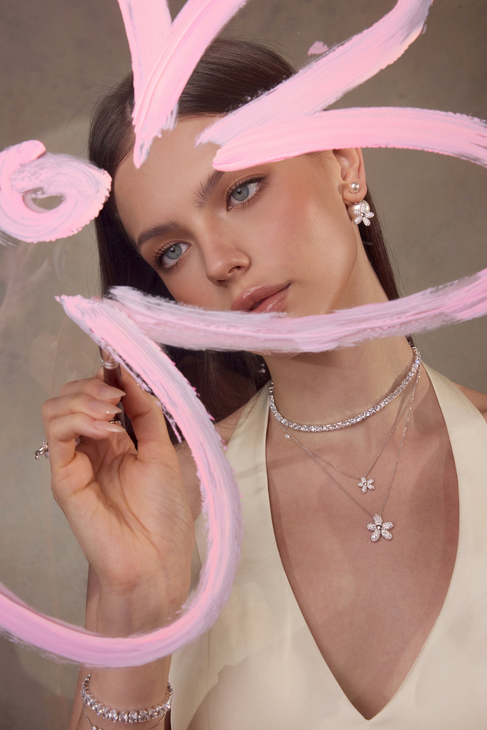 Shell Pearl Flower Convertible Earrings