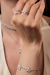 Blooming Zircon Stack Ring