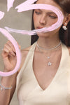Single Flower Zircon Necklace