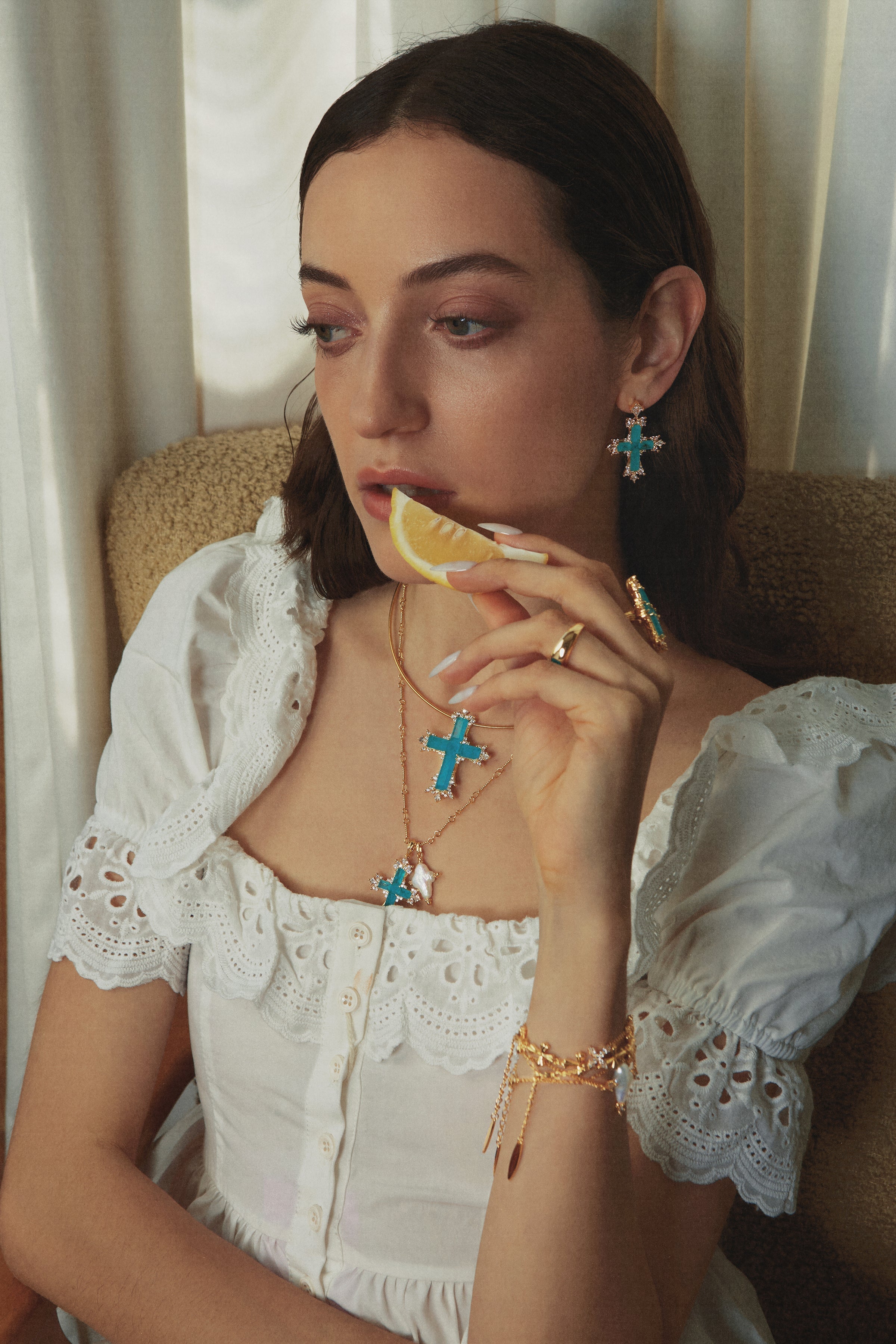 Tidal Cross Earrings - booneealus