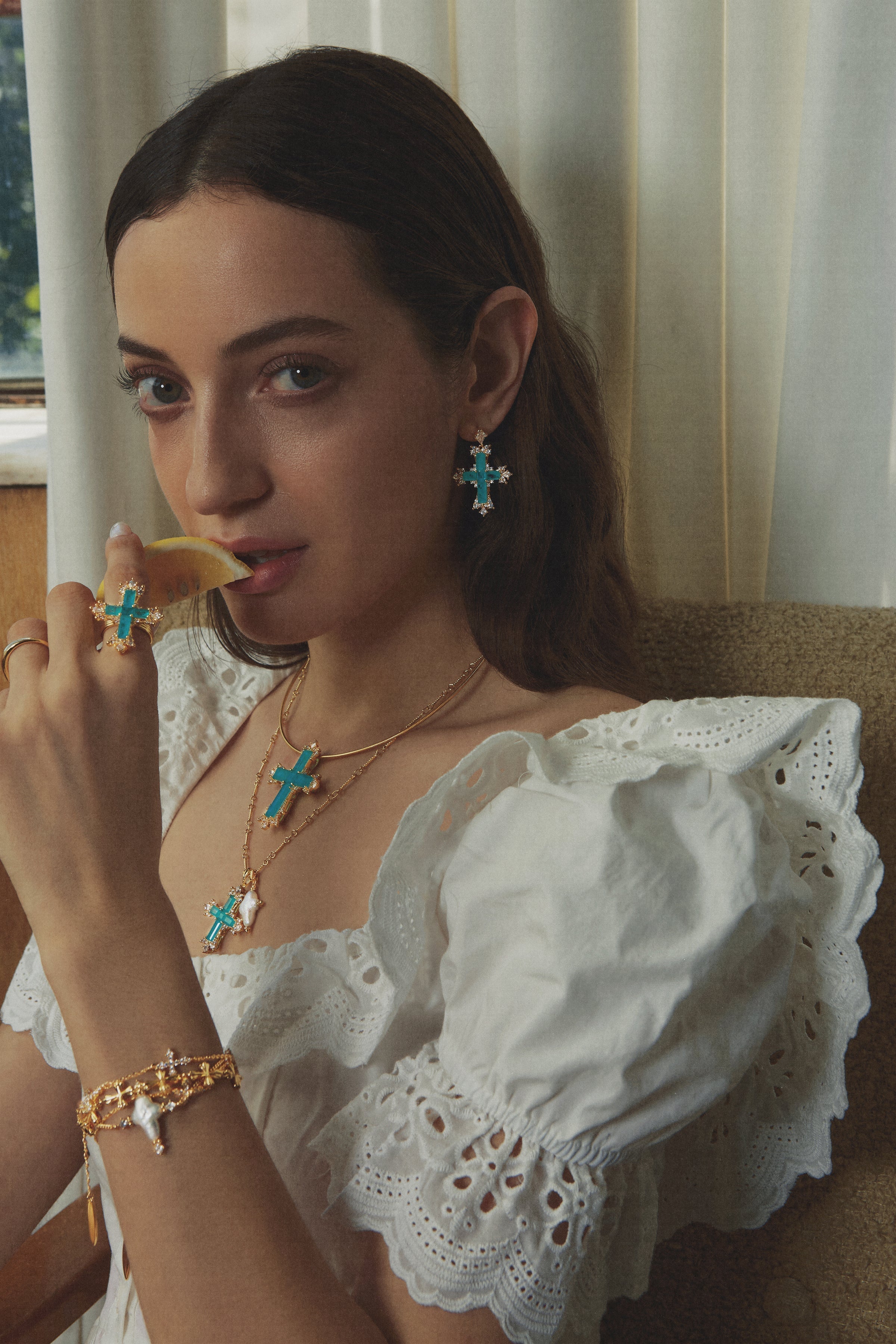 Tidal Cross Earrings - booneealus