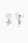 Shell Pearl Flower Convertible Earrings