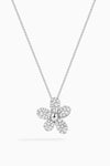 Paved Zircon Floral Necklace