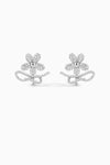 Paved Floral Dual-Wear Earrings