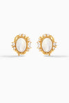 Vintage Shell Zircon Studs
