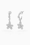 Flowing Light Zircon Floral Earrings