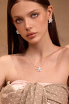 Paved Zircon Floral Necklace